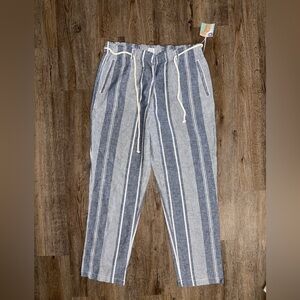Sigrid Olsen • Linen/Cotton Striped Pants